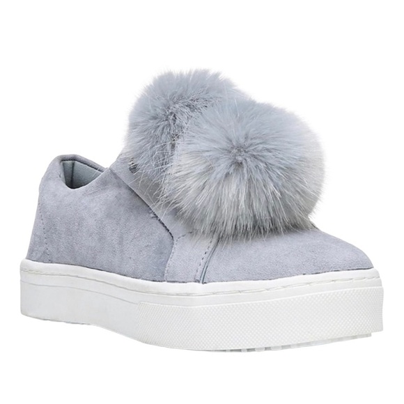 Sam Edelman Leya Faux Fur Pom Pom Sneaker - Picture 1 of 16